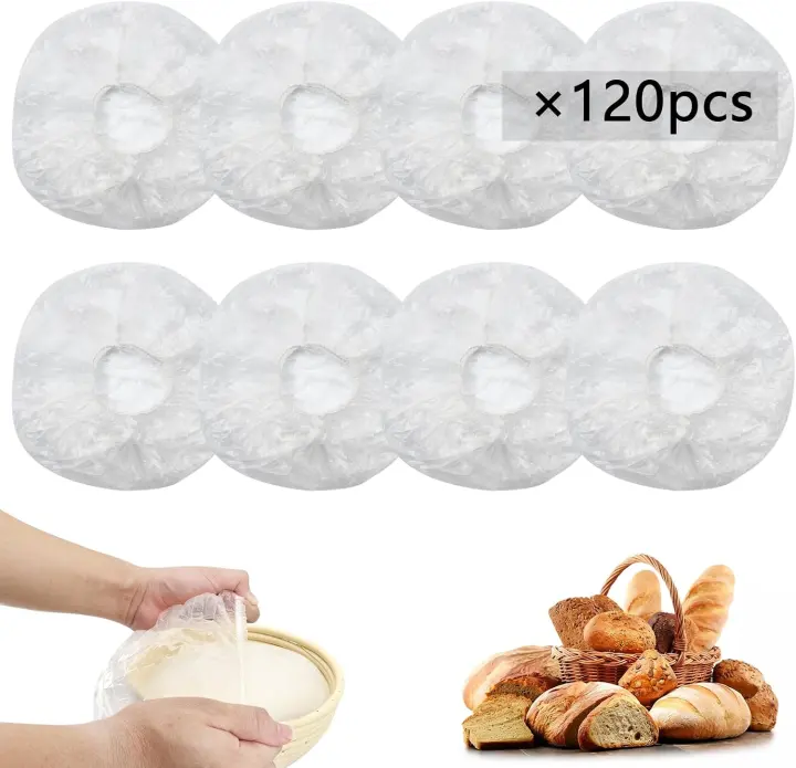 120-Pack Reusable Shower Caps — Elastic Sourdough Proofing Bowl Covers