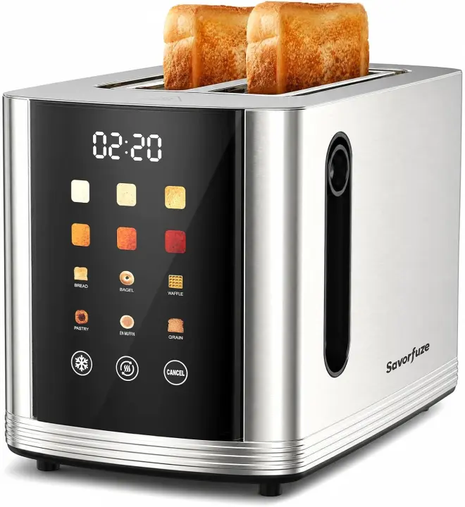 2-Slice Touchscreen Toaster — Stainless Steel, Wide-Slot