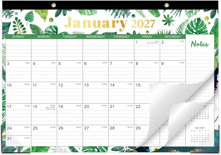 2027 Magnetic Fridge & Desk Calendar — Yearly Planner