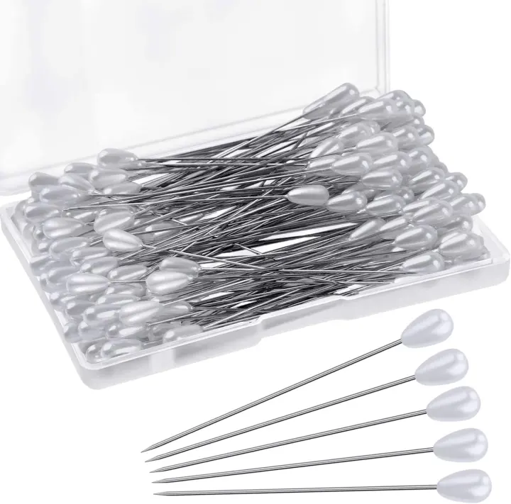 220 White Teardrop Pearl Corsage Pins — Boutonniere & Bouquet Pins
