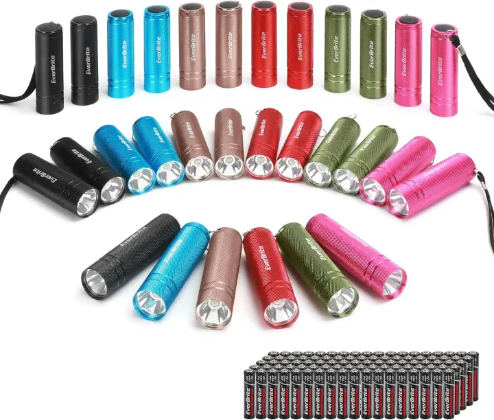 30-Pack Mini Aluminum LED Flashlight Set — Compact Bulk Lights