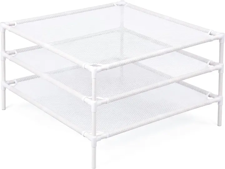 35" Extra-Large Sweater Drying Rack — 3-Tier Mesh Design