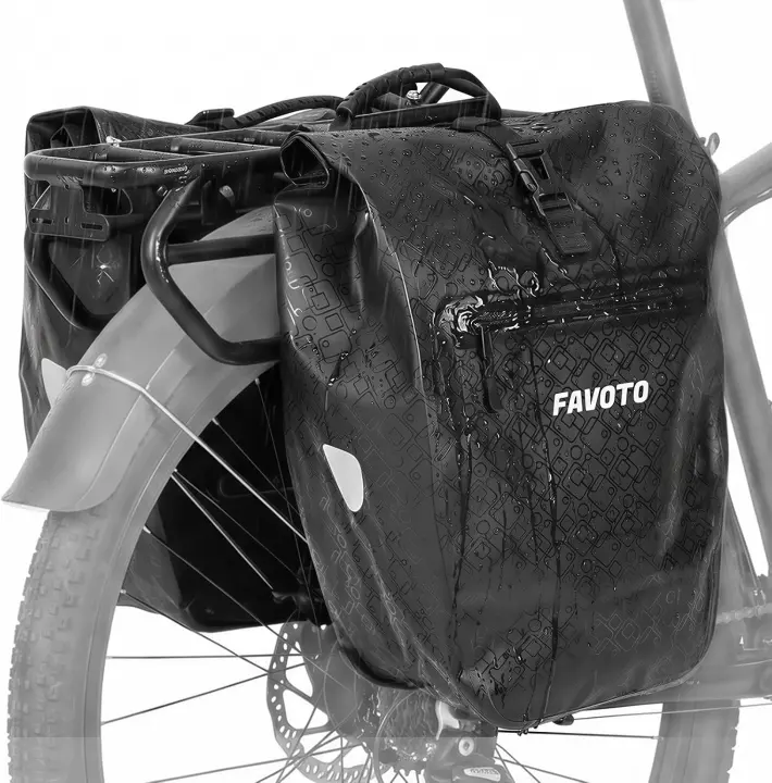 56L Waterproof Rear Bike Panniers — Pair for Rear Rack