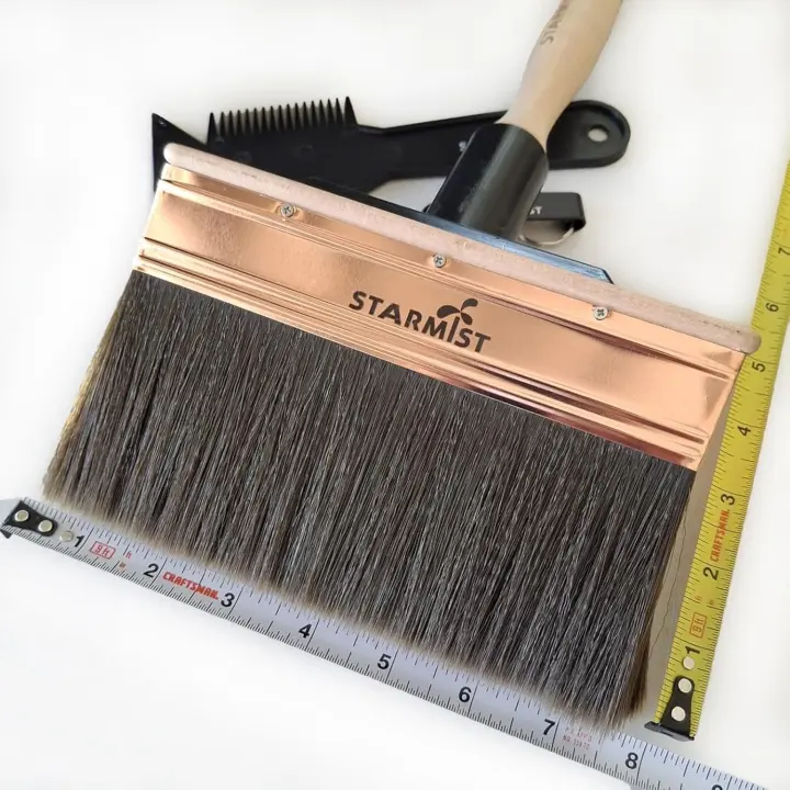 7-Inch Deck Stain Brush Applicator — Heavy-Duty Hybrid Bristle Brush