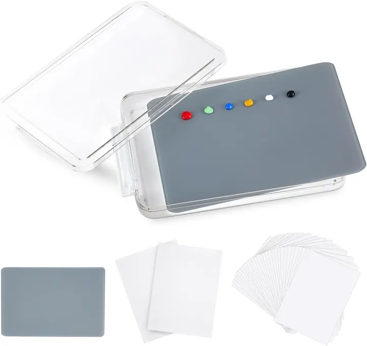 9 x 12 Glass Oil Paint Palette — Neutral Gray Travel Kit