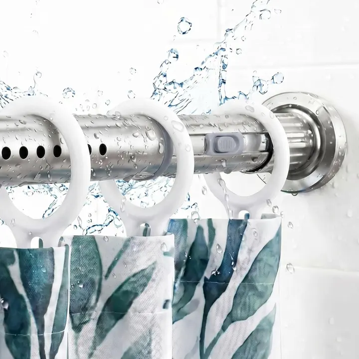 Adjustable Stainless Steel Tension Curtain Rod — Shower & Window Rod