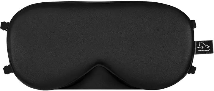 Alaska Bear Mulberry Silk Sleep Mask with Dual Straps and Nose Flap