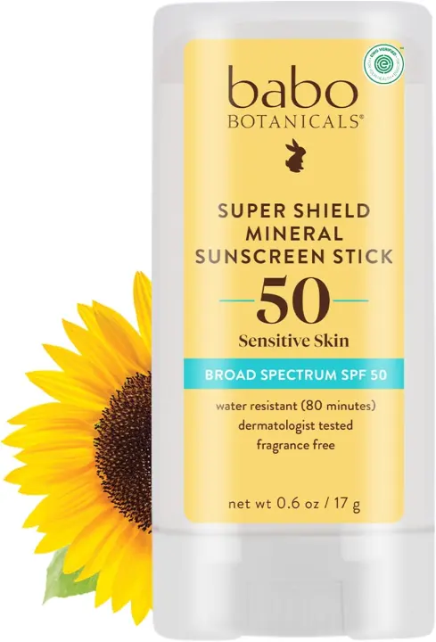 Babo Botanicals Super Shield SPF 50 Mineral Sunscreen Stick