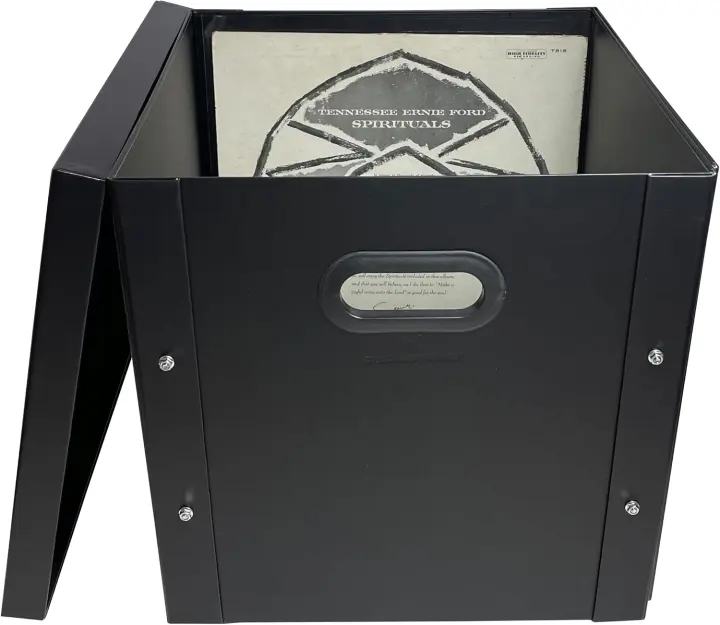 Black 12" LP Vinyl Record 33 RPM Storage Box (Pack of 1)