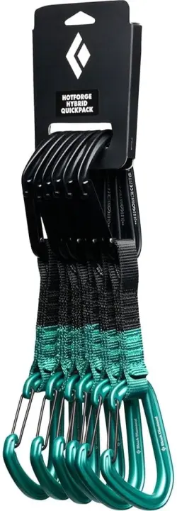 Black Diamond HotForge Hybrid Quickdraws — 12cm Climbing Draws (6-Pack)