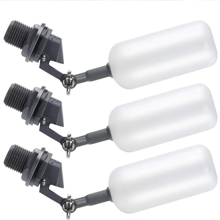 Blulu 3-Pack 1/2-Inch Automatic Fill Float Valve — Dark Gray