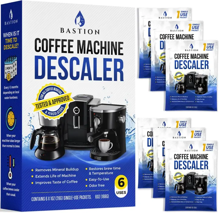 Coffee Machine Descaling Powder — 6 Single-Use Sachets