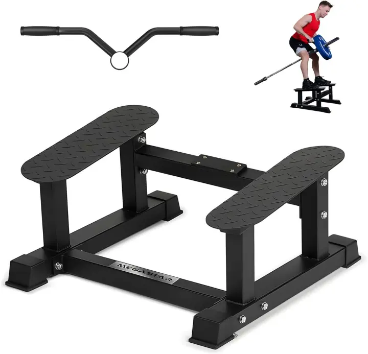 Elevated T‑Bar Row Platform — Angled Landmine Row Station