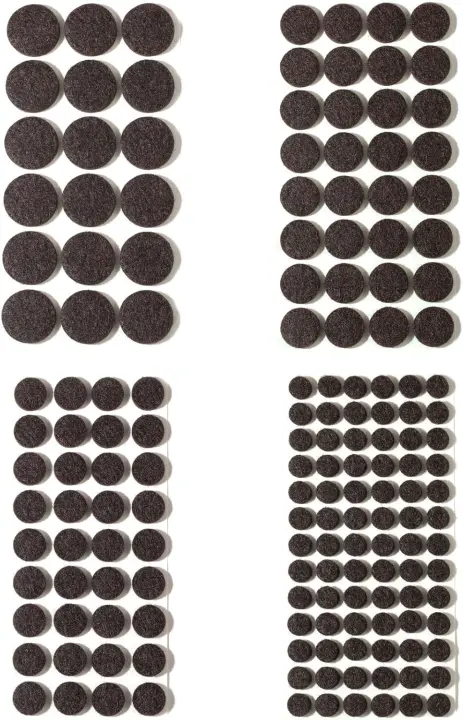 Felt Furniture Pads 164-Piece — Self-Adhesive Anti-Scratch Chair Protectors