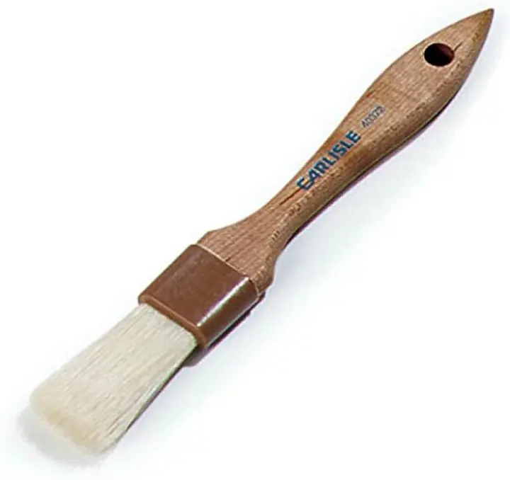 Flat Boar-Bristle Basting Brush with Hardwood Handle