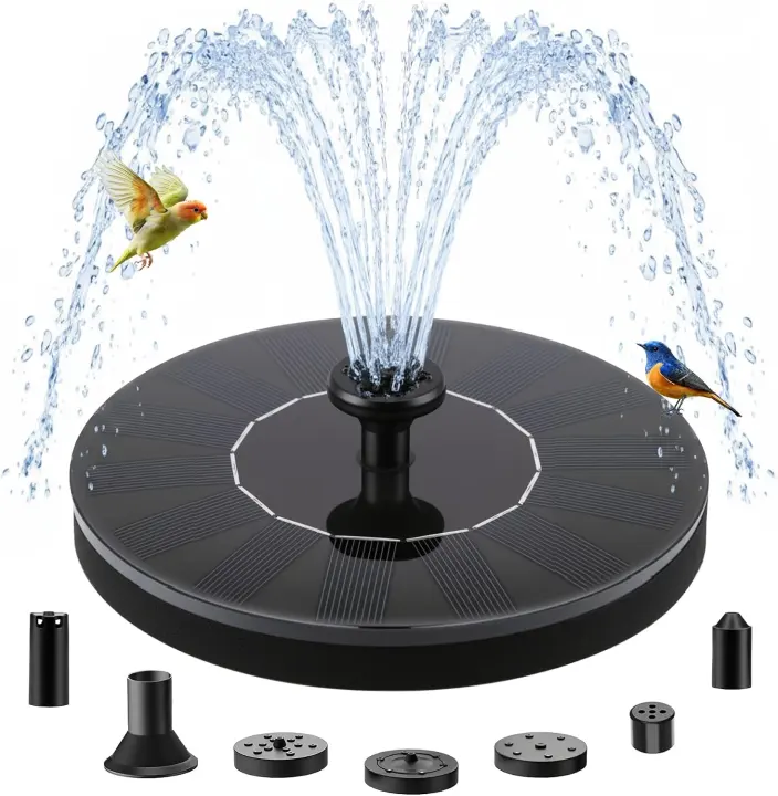 Floating Solar Fountain Pump for Birdbaths and Garden