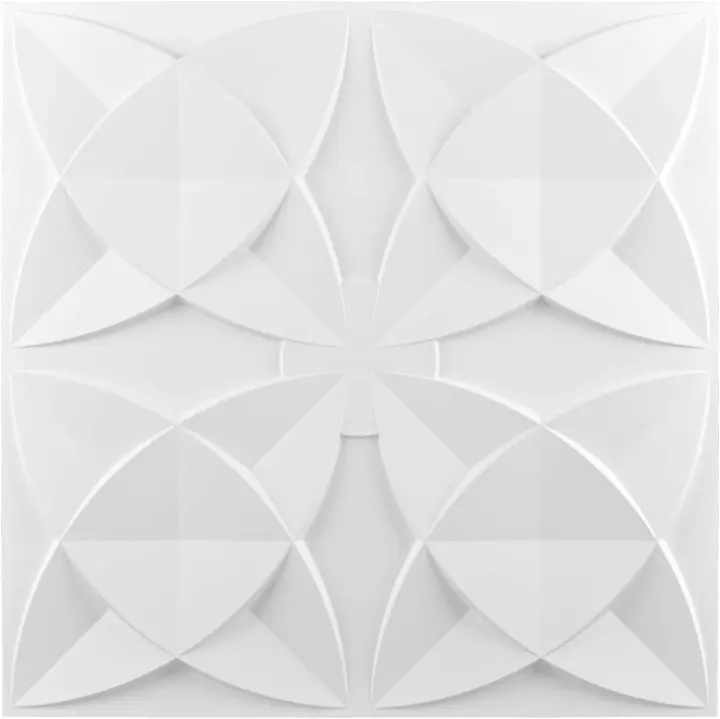 Floral PVC Ceiling Tiles — 24 x 24 in (12-Pack), White