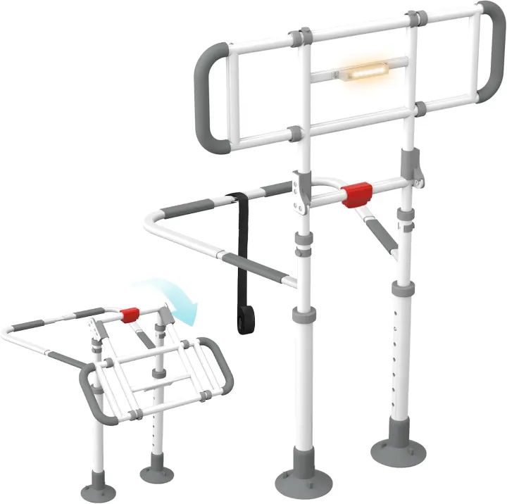 Foldable Bed Rails for Elderly Adults — Adjustable Bed Assist Rail