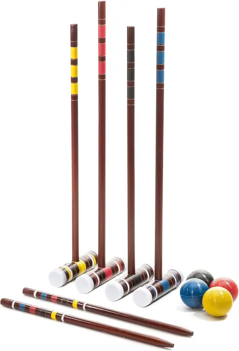 Franklin Sports Portable Backyard Croquet Set — 4/6-Player Lawn Game