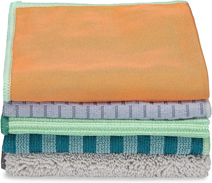 Full Circle Water-Works Recycled Microfiber Cleaning Cloths — 5-Pack