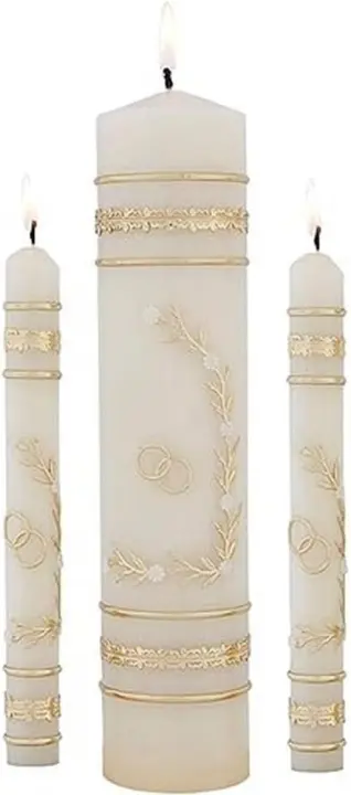 Handcrafted Wedding Unity Candle Set by Will & Baumer — Set of 3