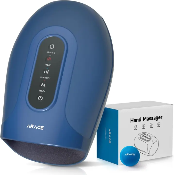 Heated Compression Hand Massager with Palm Kneading Rollers