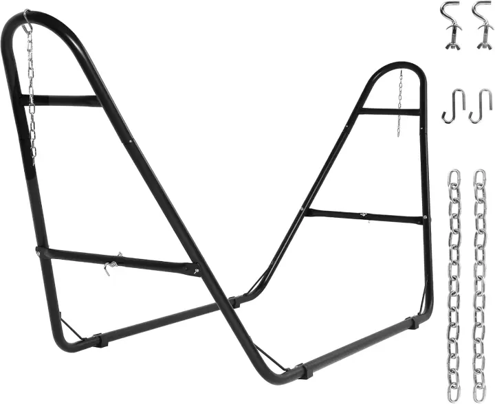 Heavy-Duty Steel Hammock Stand — 550 lb Capacity, Outdoor/Indoor