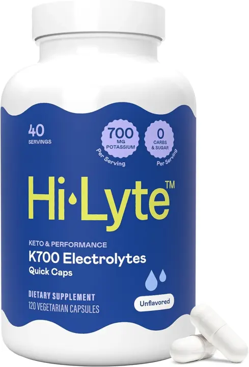 Hi-Lyte K700 Electrolyte Capsules — Unflavored, 40 Count