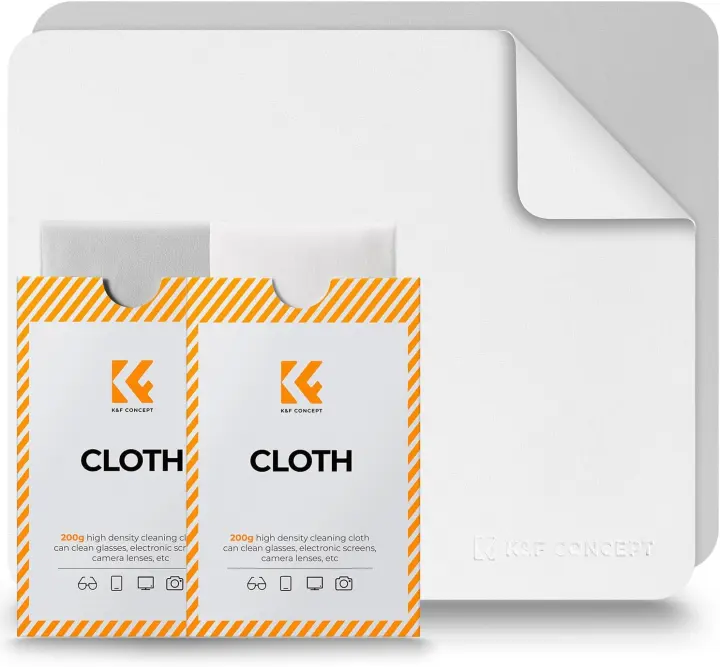 High-Density Microfiber Lens Cleaning Cloths (2-Pack) — Glasses & Optics