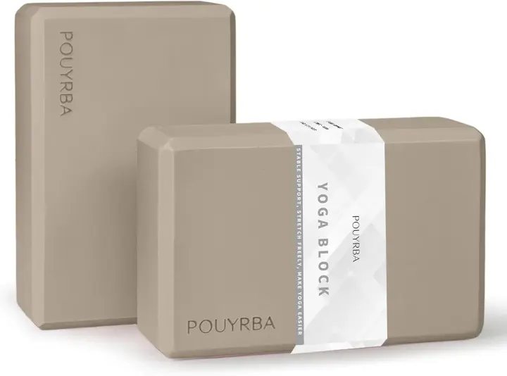 High-Density PE Yoga Blocks — 2-Pack Foam Bricks 9x6x3in