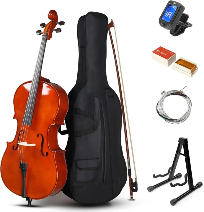 Ktaxon 4/4 Full-Size Solid-Wood Cello — Complete Outfit