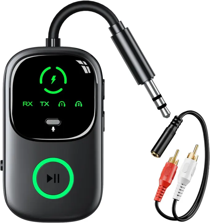 LED Display 2-in-1 Bluetooth 6.0 Transmitter/Receiver (AUX/RCA)