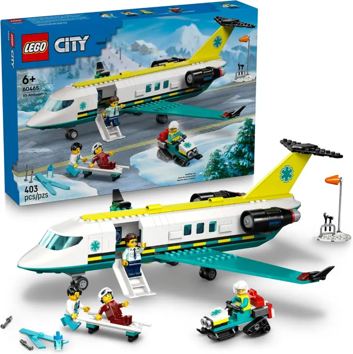 LEGO City Emergency Air Ambulance Airplane Building Set (Ages 6+)
