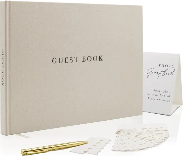 Linen Guest Book Set — 11.5 x 8.5 Inch Keepsake Album