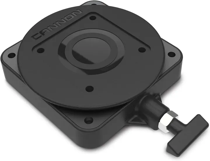 Low-Profile Swivel Downrigger Mounting Base — Black Composite