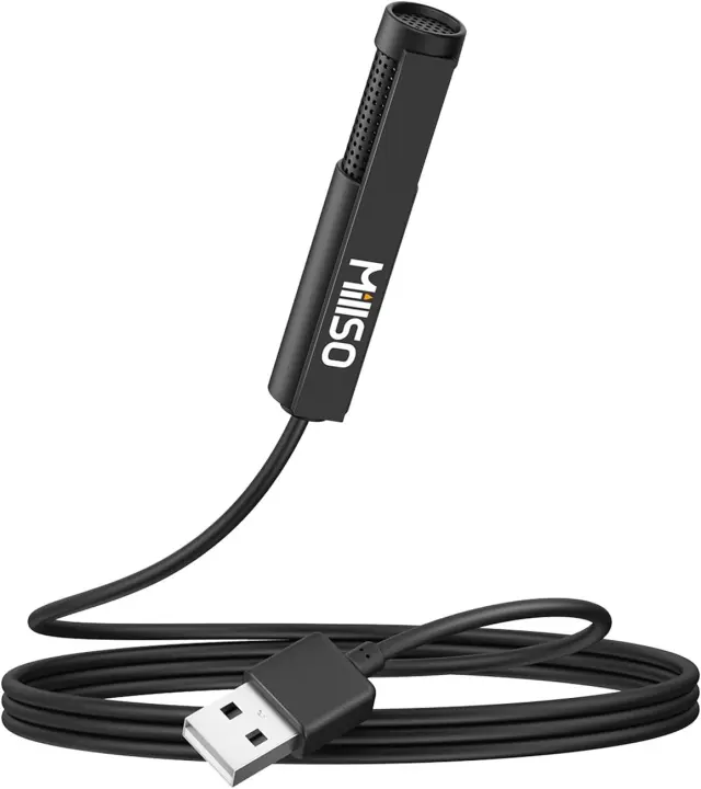 MillSO USB Lavalier Microphone for PC — External Mini USB Mic