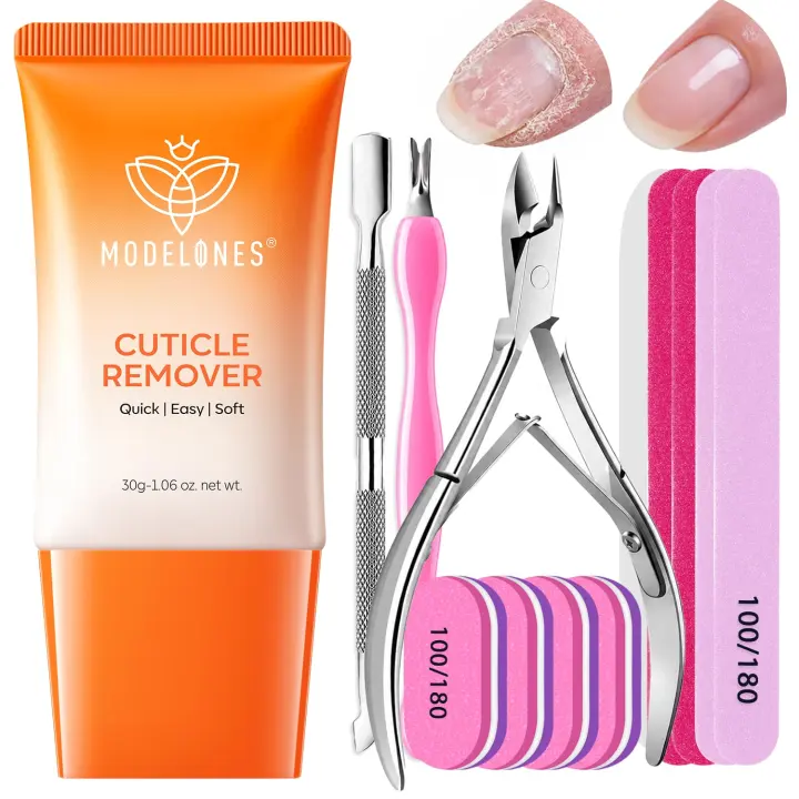 Modelones Cuticle Remover Kit — 13-Piece Nail Care Set