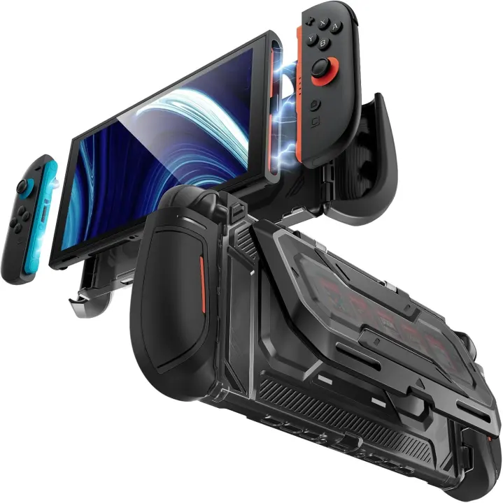 Mumba Titan Case for Nintendo Switch 2 — Kickstand & 7-Card Storage, Black