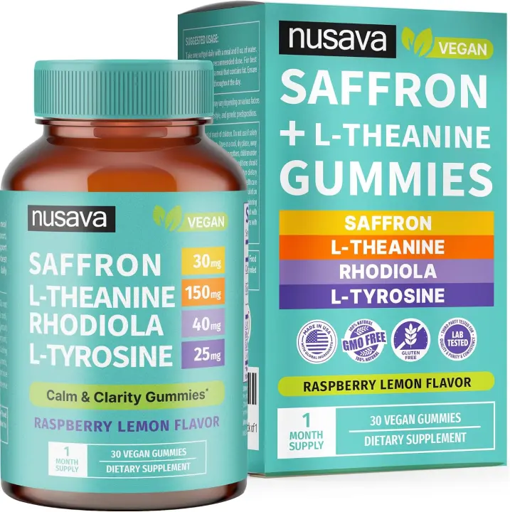 NUSAVA 4-in-1 Saffron Gummies — 30-Count Daily Supplement