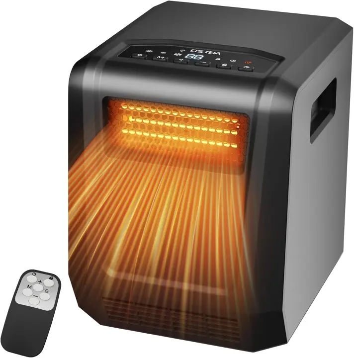 OSTBA Infrared Cabinet Heater — 1500W, 6-Element Unit with Remote