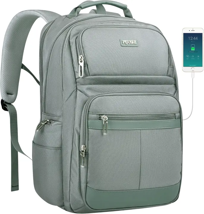 PIJUSHI Carry-On Travel Laptop Backpack — Fits 16-inch Laptop