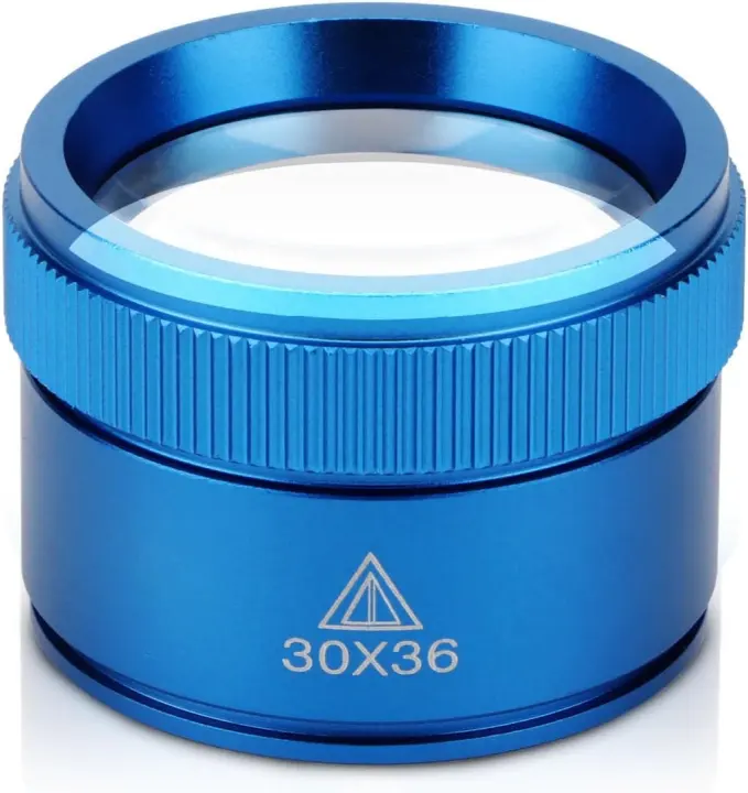 Pocket Jeweler's Loupe Magnifier — 30X / 36mm (Blue)