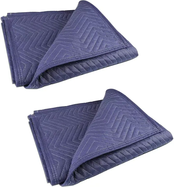 PONGHEI Quilted Moving Blankets — 40 x 72 in, 2-Pack Heavy-Duty Pads