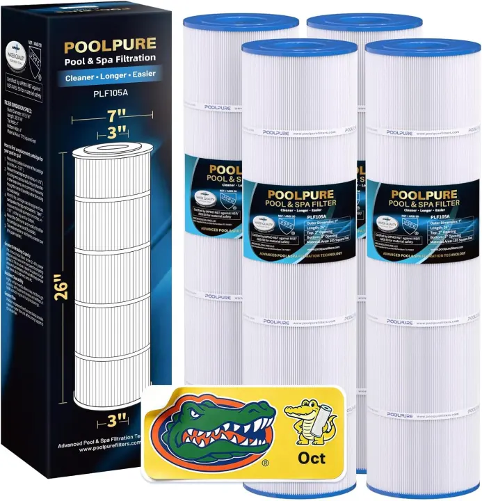 POOLPURE CCP420 Replacement Pool Cartridge Filters — 4-Pack
