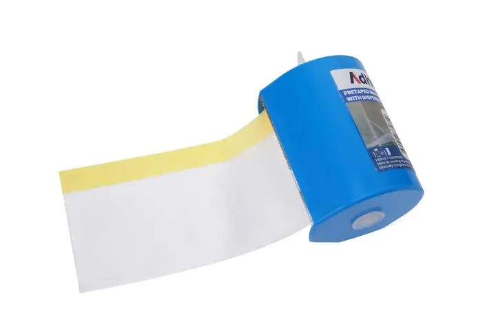Pre‑Taped Masking Film Roll with Dispenser — 550mm x 33m