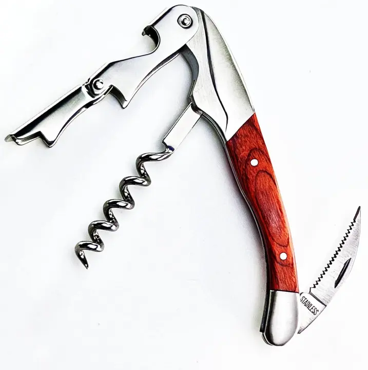 Professional Waiter Corkscrew — Rosewood-Handled Wine Opener