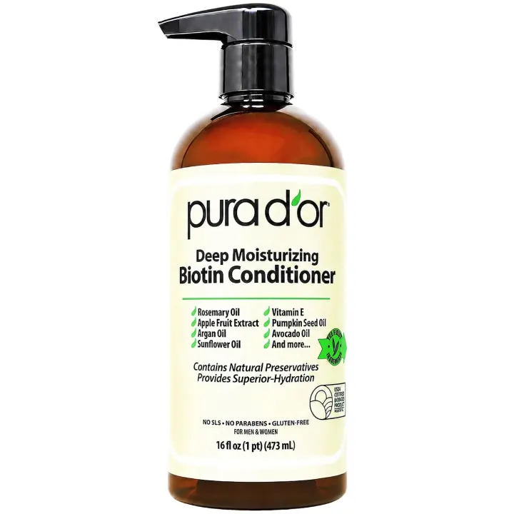 PURA D'OR Deep Moisturizing Biotin Conditioner (16 oz) - Conditioner