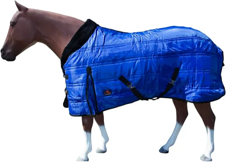Quilted Horse Stable Blanket — 81 in Blue, Heavy-Duty