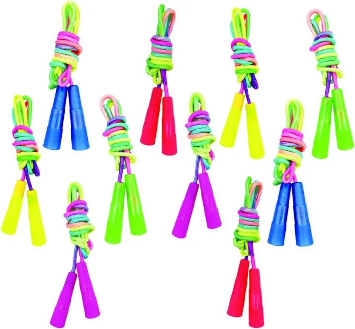 Rainbow Kids Jump Rope Set — 10-Piece Skipping Ropes