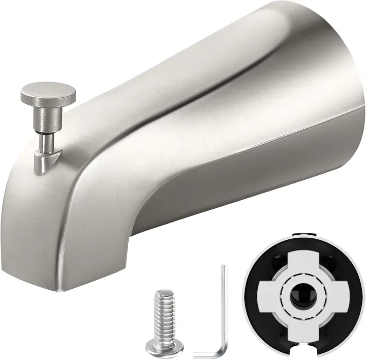 Slip-Fit Tub Spout with Pull-Down Diverter for 1/2" Copper Pipe